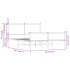 Estructura de cama sin colchón metal roble Sonoma 150x200