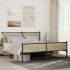 Estructura de cama sin colchón metal roble Sonoma 160x200