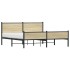 Estructura de cama sin colchón metal roble Sonoma 160x200