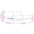 Estructura de cama sin colchón metal roble Sonoma 160x200