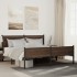 Estructura de cama sin colchón metal marrón roble 160x200