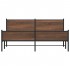 Estructura de cama sin colchón metal marrón roble 160x200