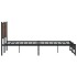 Estructura de cama sin colchón metal roble marrón 180x200