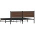 Estructura de cama sin colchón metal roble marrón 180x200