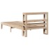 Estructura de cama con cabecero madera maciza pino 90x190