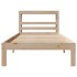 Estructura de cama con cabecero madera maciza pino 75x190