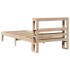 Estructura de cama con cabecero madera maciza pino 75x190