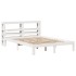 Estructura de cama con cabecero madera de pino blanco