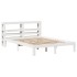 Estructura de cama con cabecero sin colchón blanco 160x200