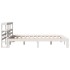 Estructura de cama con cabecero sin colchón blanco 160x200