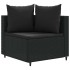 Set de muebles de jardín 5 pzas y cojines ratán sintético