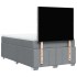 Cama box spring con colchón tela gris claro 120x200
