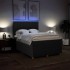 Cama box spring con colchón tela negro 140x190