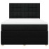Cama box spring con colchón tela negro 140x190