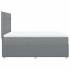 Cama box spring con colchón tela gris claro 140x190