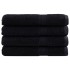 Toallas premium SOLUND 4 unidades negro 100x200 cm 600