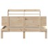 Estructura de cama con cabecero madera maciza pino 140x190