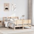 Estructura de cama con cabecero madera maciza pino 140x200