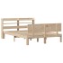 Estructura de cama con cabecero madera maciza pino 140x200