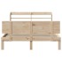 Estructura de cama con cabecero madera maciza pino 140x200