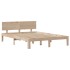 Estructura de cama con cabecero madera maciza pino 140x200