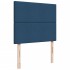 Cama box spring con colchón tela azul 120x200