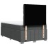 Cama box spring con colchón tela gris oscuro 120x200