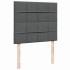 Cama box spring con colchón tela gris oscuro 120x200