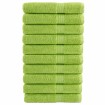 Toallas de sauna SOLUND 10 uds verde manzana 80x200 cm 600 gsm