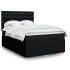 Cama box spring con colchón tela negro 140x190