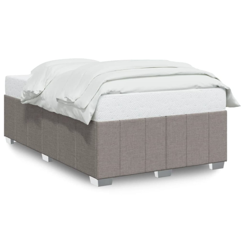 Estructura de cama sin colchón tela gris taupe 120x200