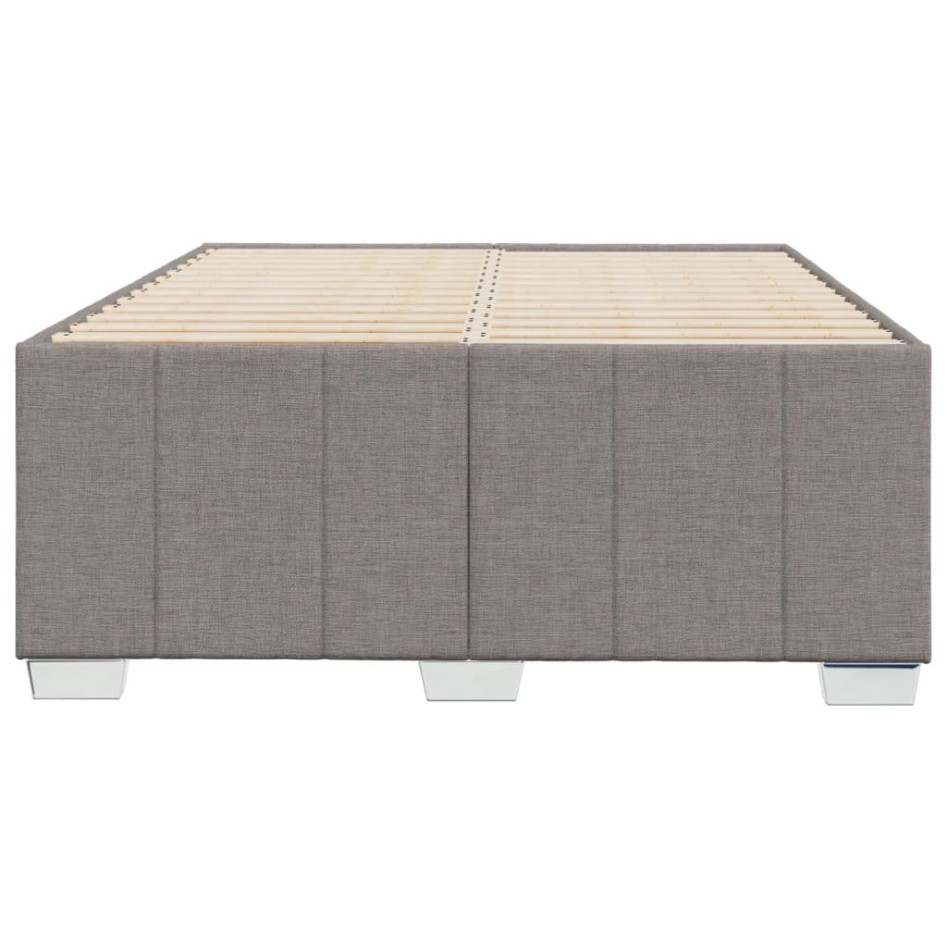 Estructura de cama sin colchón tela gris taupe 120x200