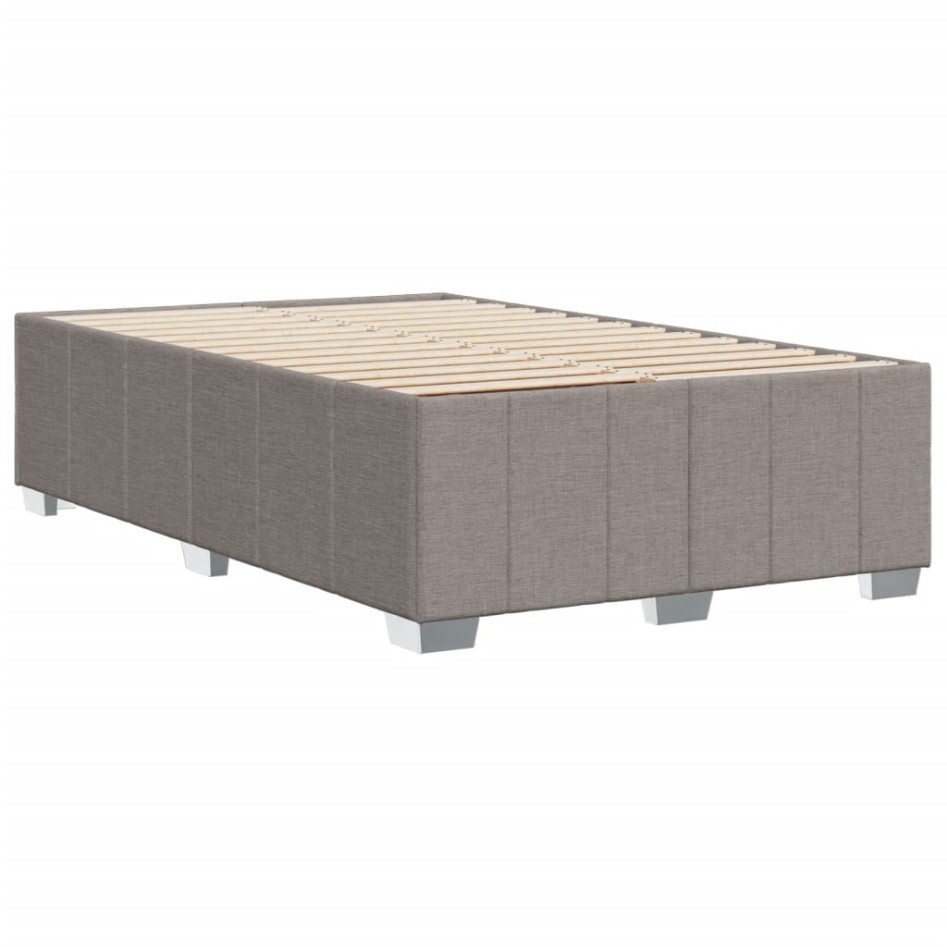 Estructura de cama sin colchón tela gris taupe 120x200