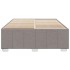Cama sin colchón tela gris taupe 140x190