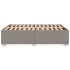 Cama sin colchón tela gris taupe 140x190