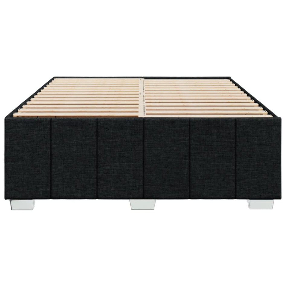 Cama sin colchón tela negro 160x200