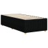 Estructura de cama sin colchón tela negro 80x200