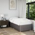 Estructura de cama sin colchón tela gris taupe 80x200