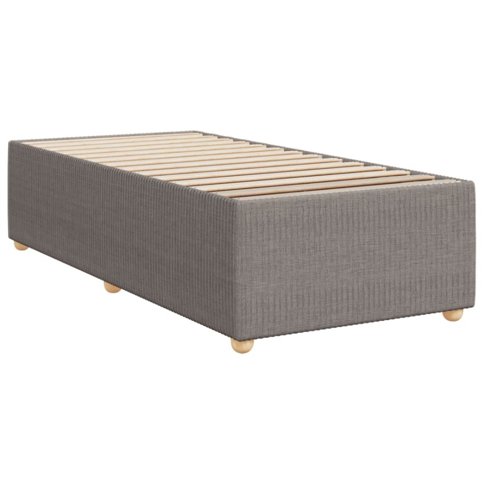 Estructura de cama sin colchón tela gris taupe 80x200