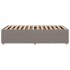 Estructura de cama sin colchón tela gris taupe 80x200
