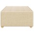 Estructura de cama sin colchón tela crema 90x200
