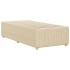 Estructura de cama sin colchón tela crema 90x200
