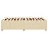 Estructura de cama sin colchón tela crema 100x200