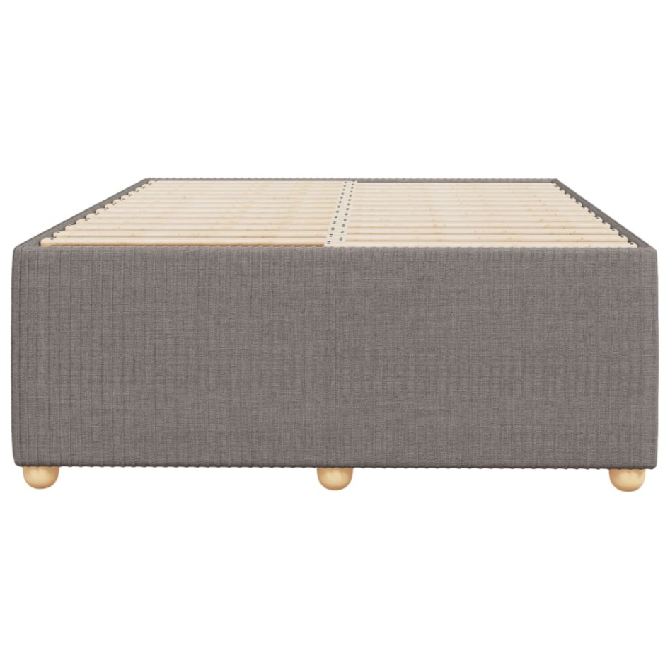 Estructura de cama sin colchón tela gris taupe 120x190