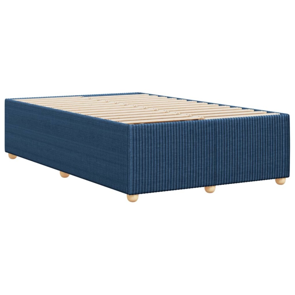 Estructura de cama sin colchón tela azul 120x190