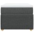 Cama box spring con colchón tela gris oscuro 90x200