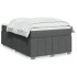 Cama box spring con colchón tela gris oscuro 120x200