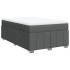 Cama box spring con colchón tela gris oscuro 120x200