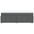 Cama box spring con colchón tela gris oscuro 120x200