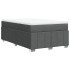 Cama box spring con colchón tela gris oscuro 120x200